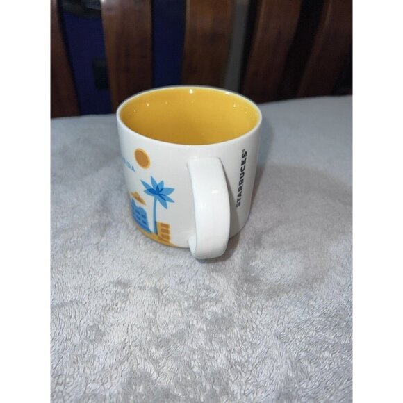 STARBUCKS Coffee 2012 FLORIDA You Are Here Mug Cup Palm Tree Rocket Hotel - Picture 5 of 7